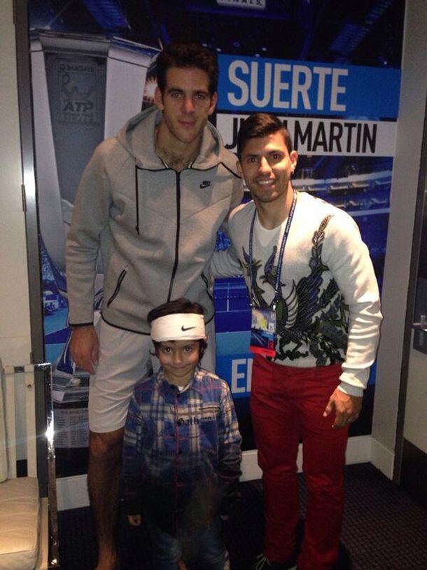 Después del escándalo, el Kun visitó a Del Potro con Benjamín