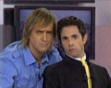 Las caras de modelo con las que posaron Robertito Funes y Justo Lamas