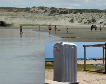 Insólito: Robaron un baño químico en una playa de Chubut