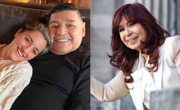 Jana y Diego Maradona / Cristina Kirchner