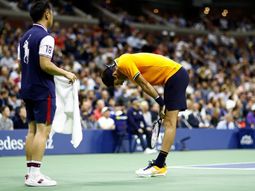 Juan Martín en el Arthur Ashe, el patio de su casa