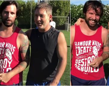 Cavenaghi y Suar se fundieron en un abrazo