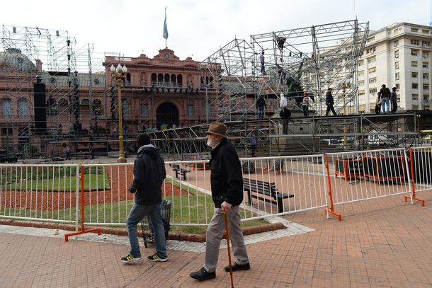 Así preparan el escenario para el acto de CFK del 25 de mayo