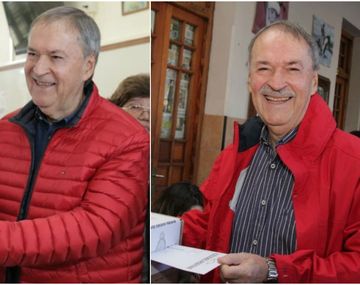 Juan Schiaretti optó por una campera roja como en 2017