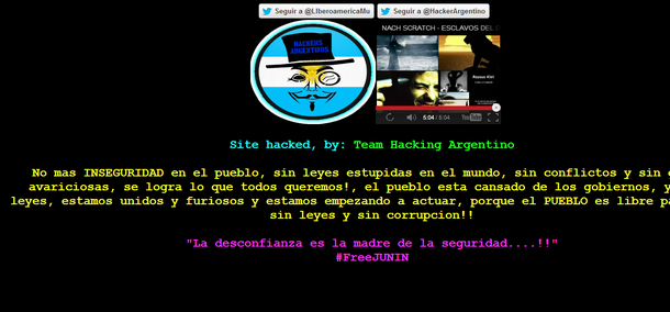 Junín: tras el crimen de una chica, hackean la web de Meoni