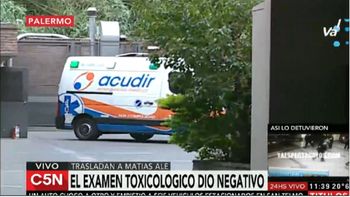 el examen toxicologico dio negativo: derivan a matias ale a un psiquiatrico el examen toxicologico dio negativo: derivan a matias ale a un psiquiatrico