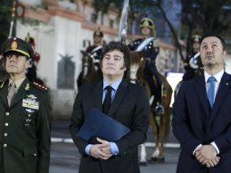 Frente a los Granaderos, Javier Milei llamó Don Juan José de San Martín al prócer