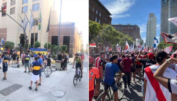 Todo el color del Superclásico: banderazo de River y recibimiento de Boca