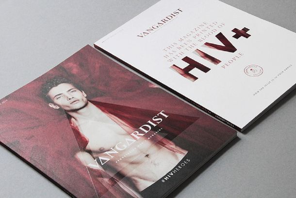 Una revista es impresa con sangre con Sida para luchar contra miedos irracionales