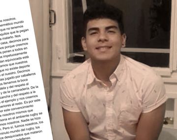 La carta de un jugador de rugby sobre el crimen de Fernando: Sí