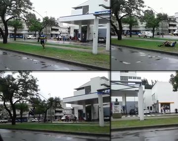 El hombre que entrena con una pelota invisible