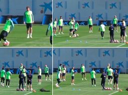 La secuencia del gran caño que le tiró el Jefecito al brasileño La secuencia del gran caño que le tiró el Jefecito al brasileño