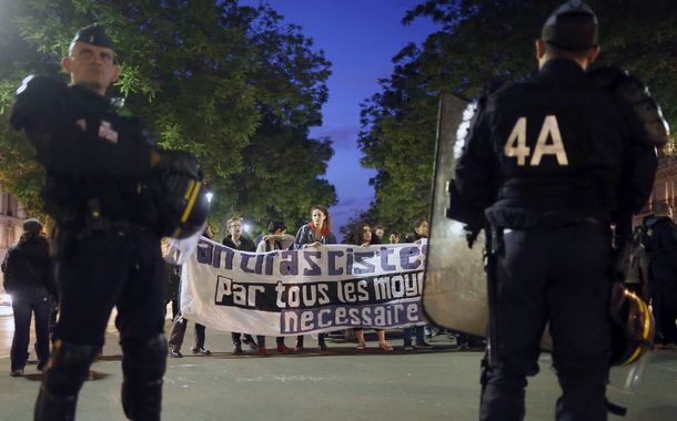 En Francia se dieron protestas tras el triunfo del Frente Nacional en las elecciones parlamentarias europeas