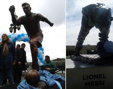 Así quedó la estatua de Lionel Messi en Buenos Aires