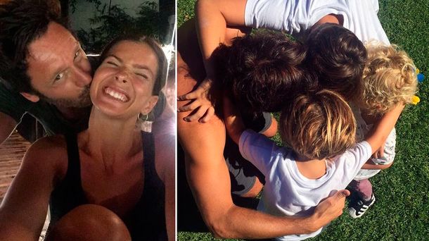 Benjamín Vicuña con sus hijos