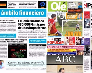 Mirá las tapas de los diarios