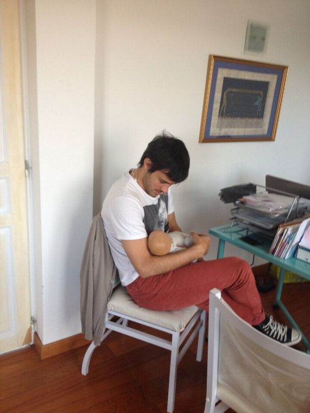 Darío Cvitanich ya practica para atender a su beba