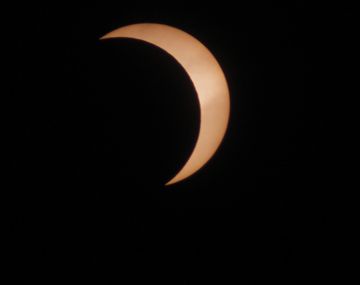 Vista del eclipse desde Río Gallegos