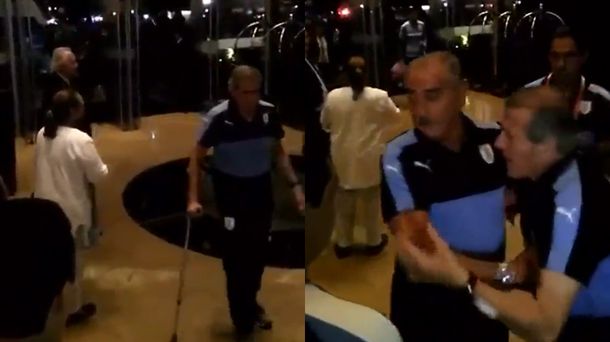 El duro cruce entre Tábarez y un hincha por la derrota de Uruguay