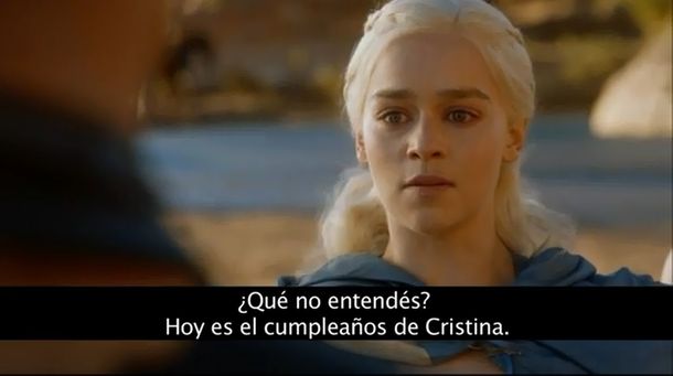 El saludo de la militancia a Cristina Kirchner con su serie favorita