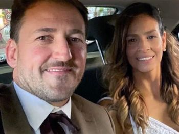 Julieta Silva y su actual esposo.