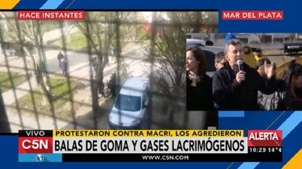 Balas de goma y gases lacrimógenos en una protesta contra Macri