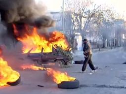 Violenta protesta en la comisaría de Glew 