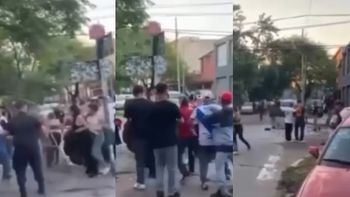 destrozos, violencia y caos: feroz batalla campal entre hinchas de midland y merlo destrozos, violencia y caos: feroz batalla campal entre hinchas de midland y merlo