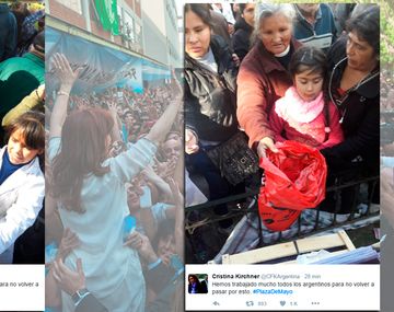 CFK: Hay colas por dos manzanas gratis