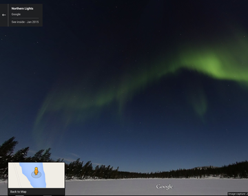 Con el Street View se podrá ver la aurora boreal