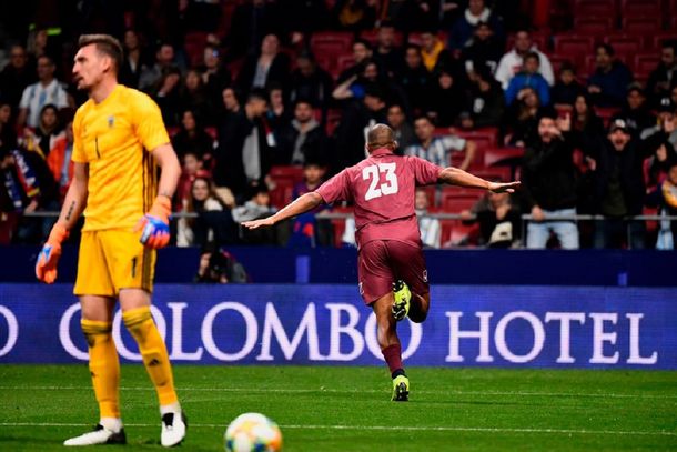 Franco Armani se lamenta ante el festejo de Rondón