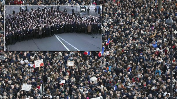 La verdad detrás de la foto de los presidentes en la marcha por el atentado