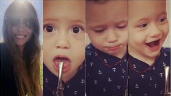 el tierno video de benicio, el hijo menor de pampita, tomando mate el tierno video de benicio, el hijo menor de pampita, tomando mate