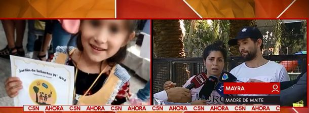 Maite, la nena baleada, tiene muerte encefálica: Lamentablemente mi hija falleció