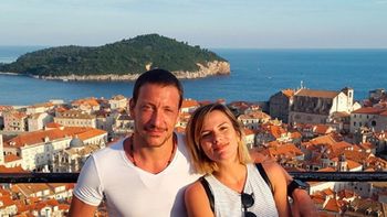 Nico Vázquez y Gimena Accardi en Europa Nico Vázquez y Gimena Accardi en Europa