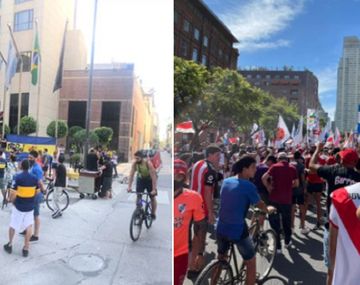 Todo el color de la previa: banderazo de River y recibimiento de Boca