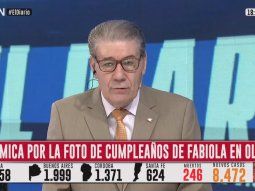 Editorial de Víctor Hugo en C5N por la foto del cumpleaños de Fabiola Yáñez en Olivos