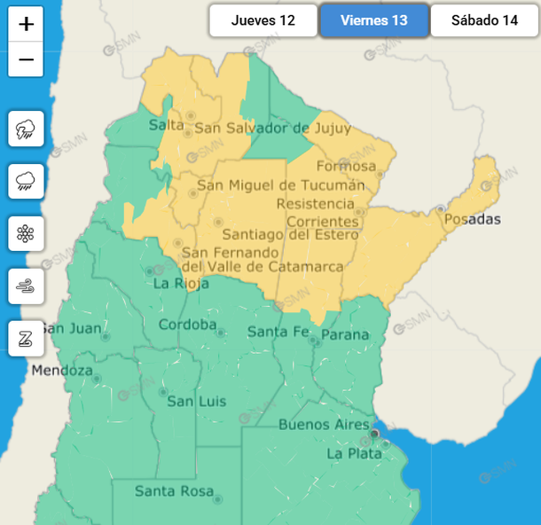 Preocupante alerta meteorológica por fuertes tormentas para este viernes: el informe del SMN