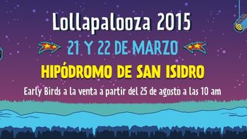 las entradas del lollapalooza, a la venta desde el lunes las entradas del lollapalooza, a la venta desde el lunes