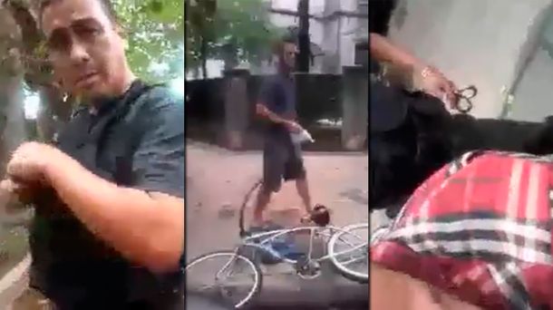Insólito: un policía detuvo a un hombre por ir en contramano en bicicleta