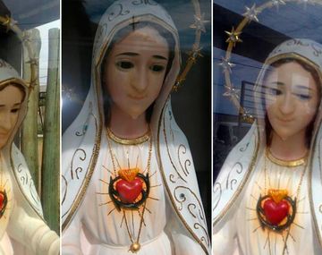Conmoción en un jardín: apareció la imagen de una virgen que llora
