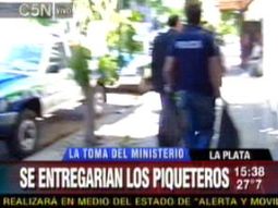 Toma piquetera ministerio c5n 17-12