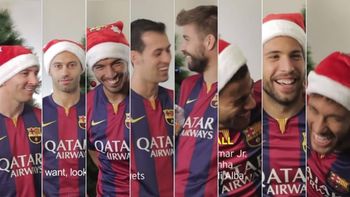 mira el saludo por navidad lleno de bloopers de messi y los jugadores del barca mira el saludo por navidad lleno de bloopers de messi y los jugadores del barca