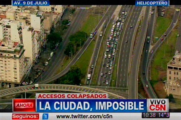 Ingresar en auto a la Capital Federal fue una misión imposible