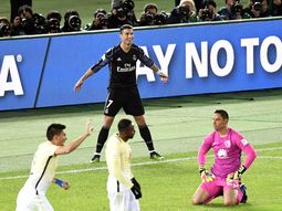 Ronaldo celebra un gol que primero anularían y después volverían a convalidar Ronaldo celebra un gol que primero anularían y después volverían a convalidar