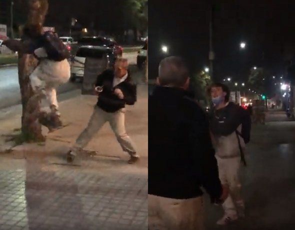 VIDEO: Insólita discusión entre un skater y un vecino casi termina en pelea