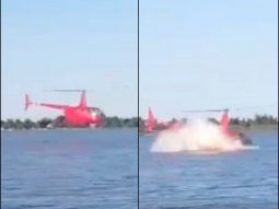 Impactante: helicóptero cayó al río a la altura de Ramallo y hay un muerto