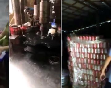 Falsifican latas de cerveza en una fábrica china