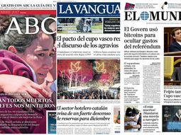 Tapas de diarios internacionales con el ARA San Juan