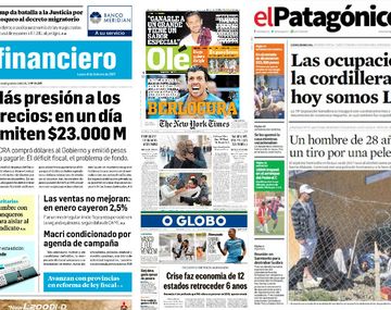 Mirá las tapas de los diarios